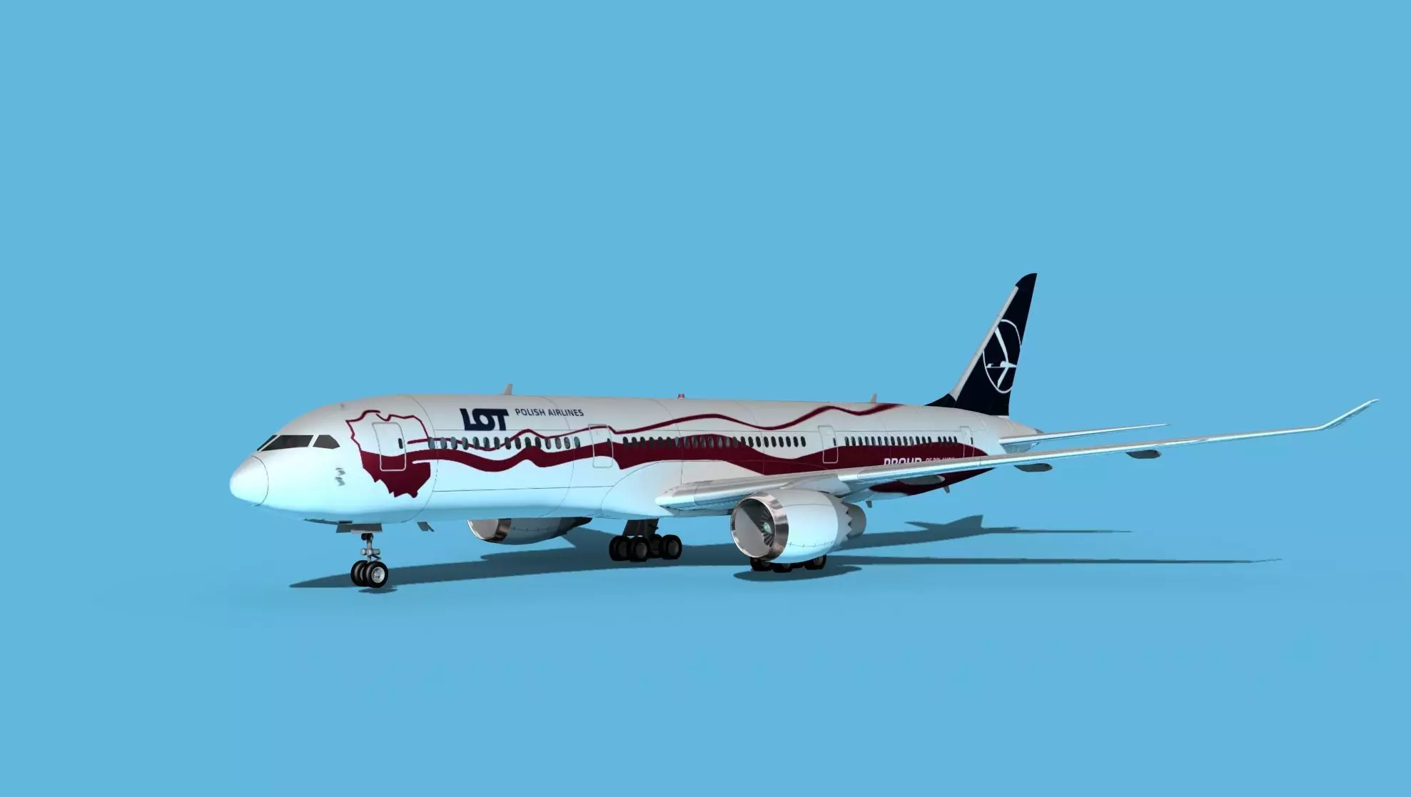 Boeing 787-9 Polish LOT 2 3D model_0