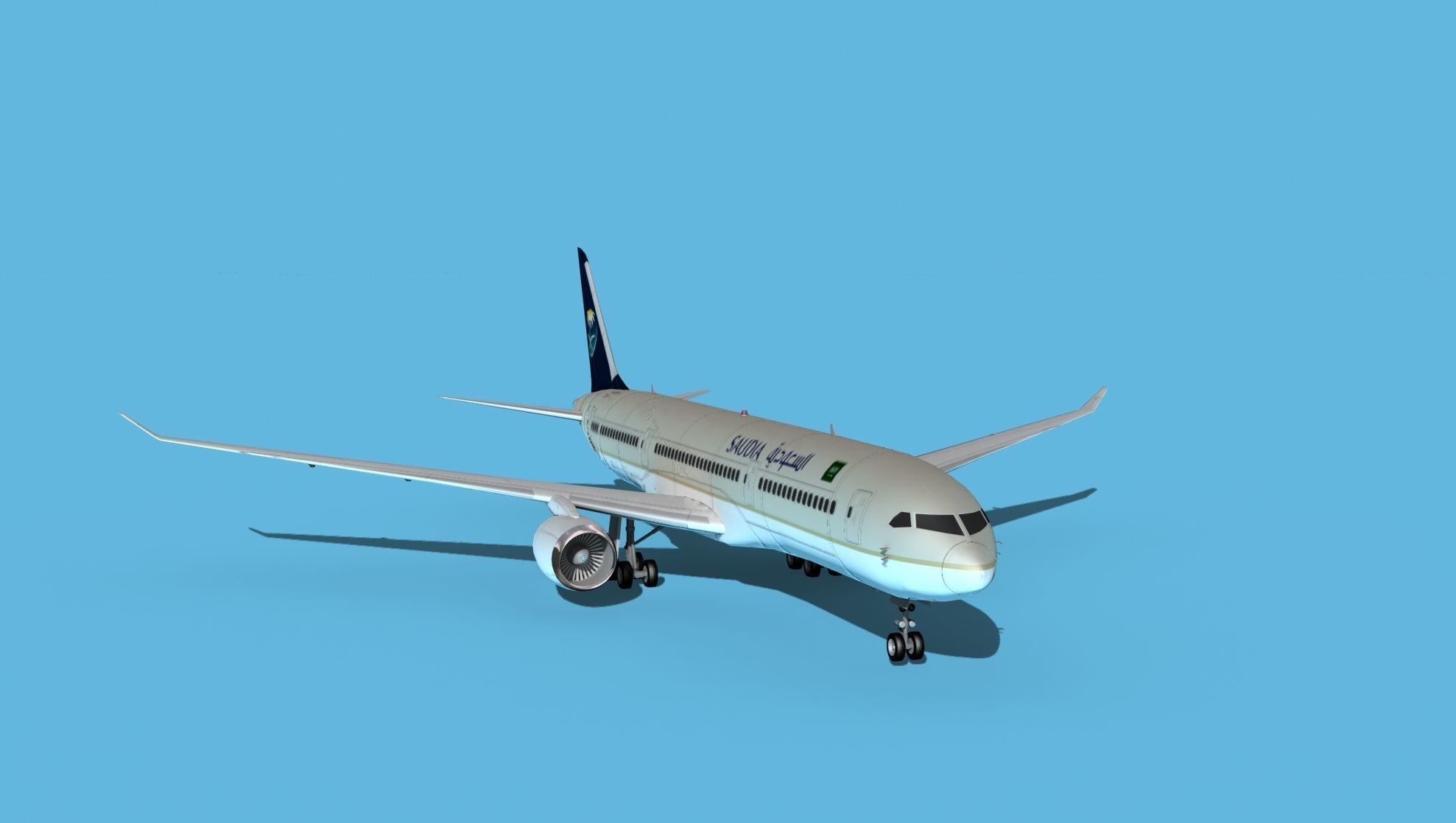 Boeing 787-9 Saudi 3D model_2
