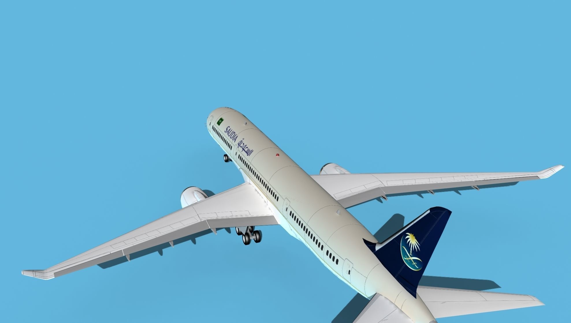 Boeing 787-9 Saudi 3D model_7