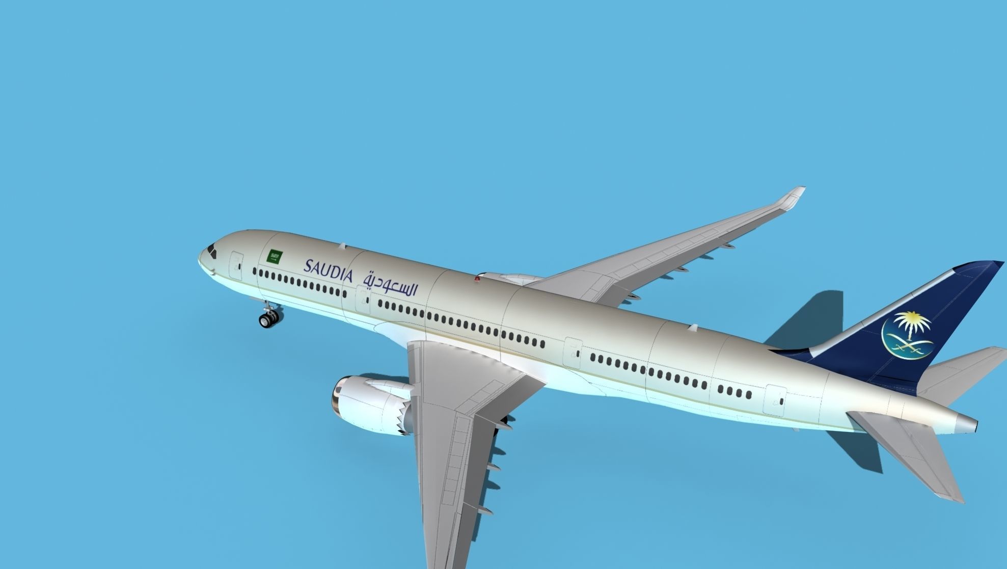 Boeing 787-9 Saudi 3D model_8