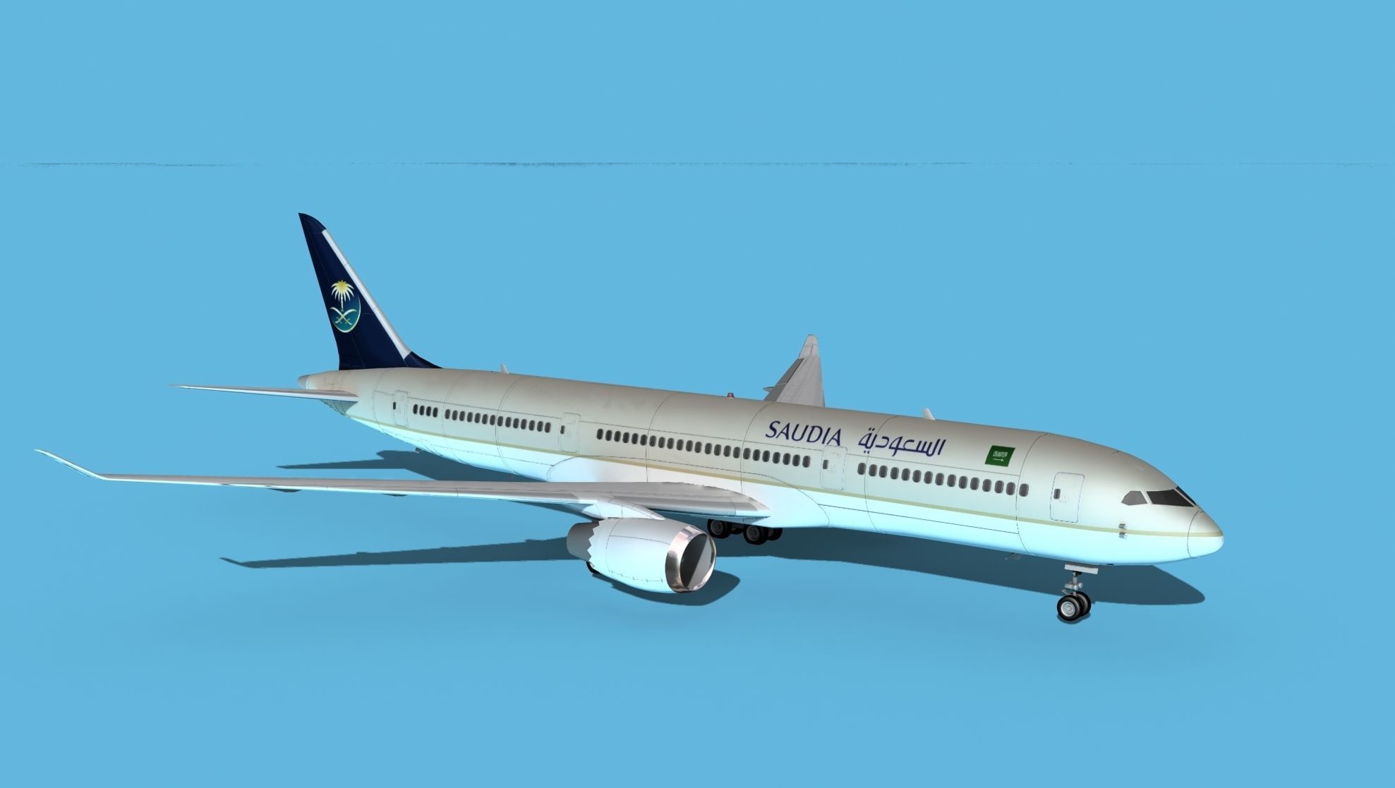 Boeing 787-9 Saudi 3D model_3