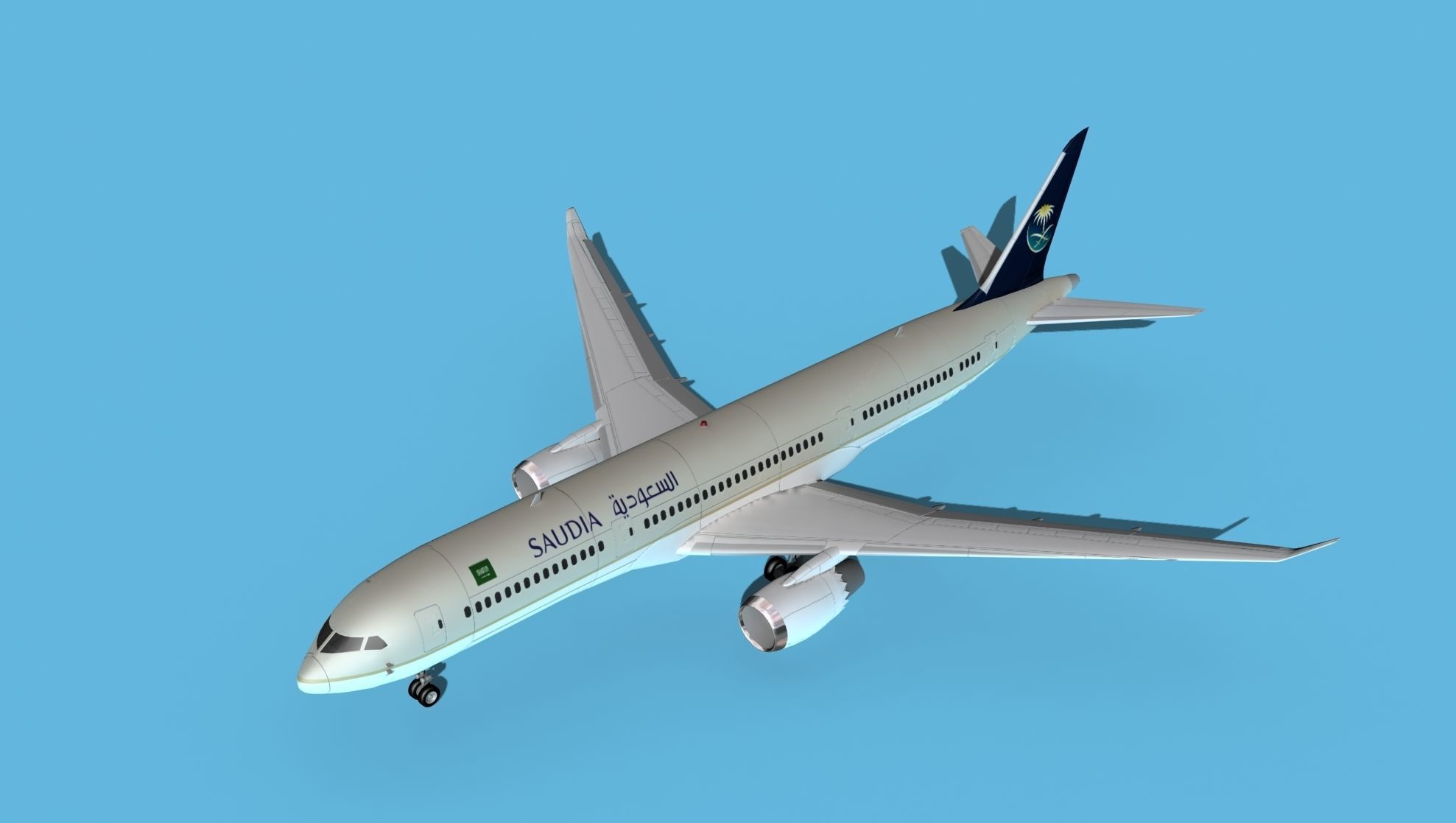 Boeing 787-9 Saudi 3D model_10