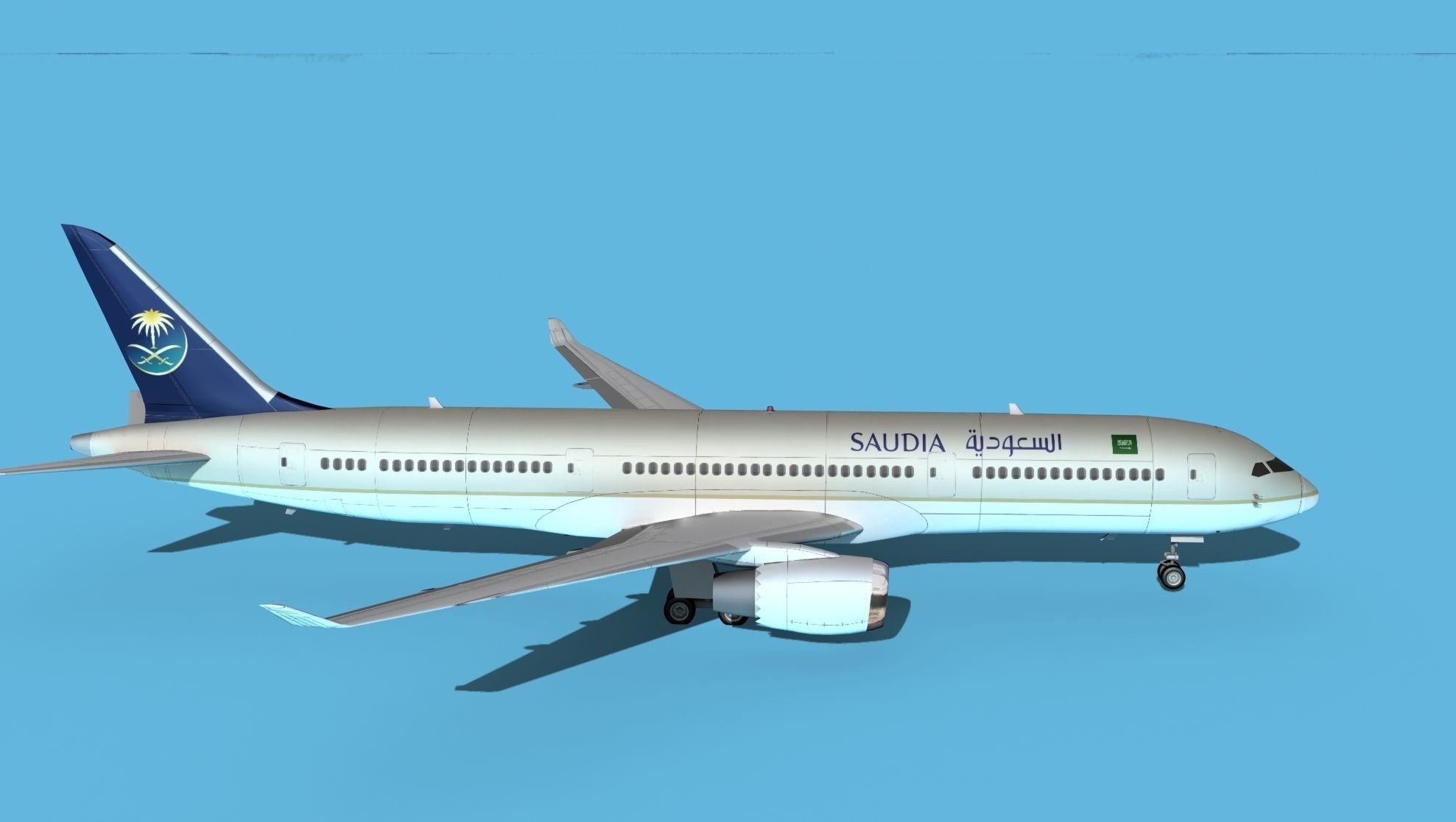Boeing 787-9 Saudi 3D model_4