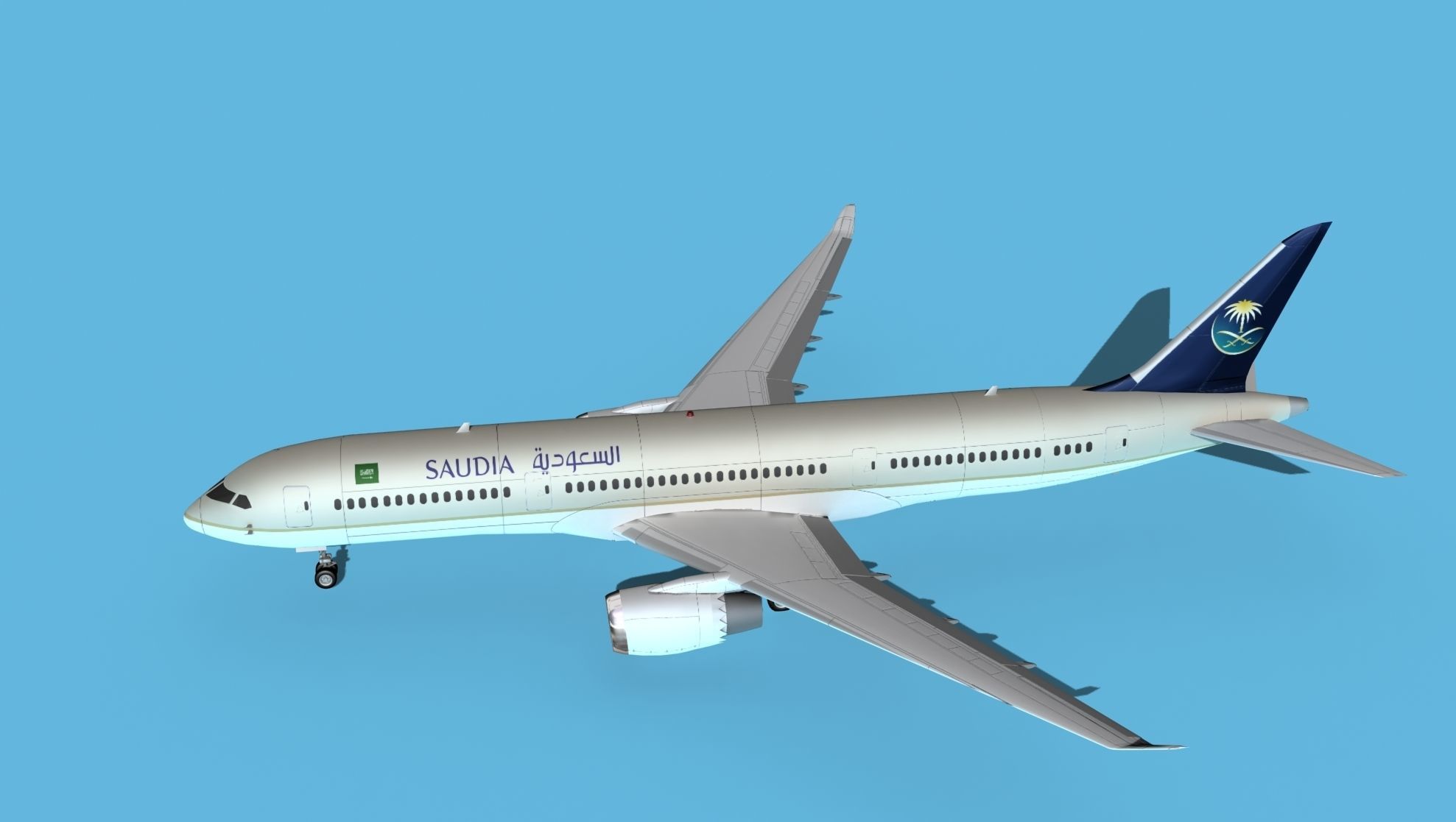 Boeing 787-9 Saudi 3D model_9