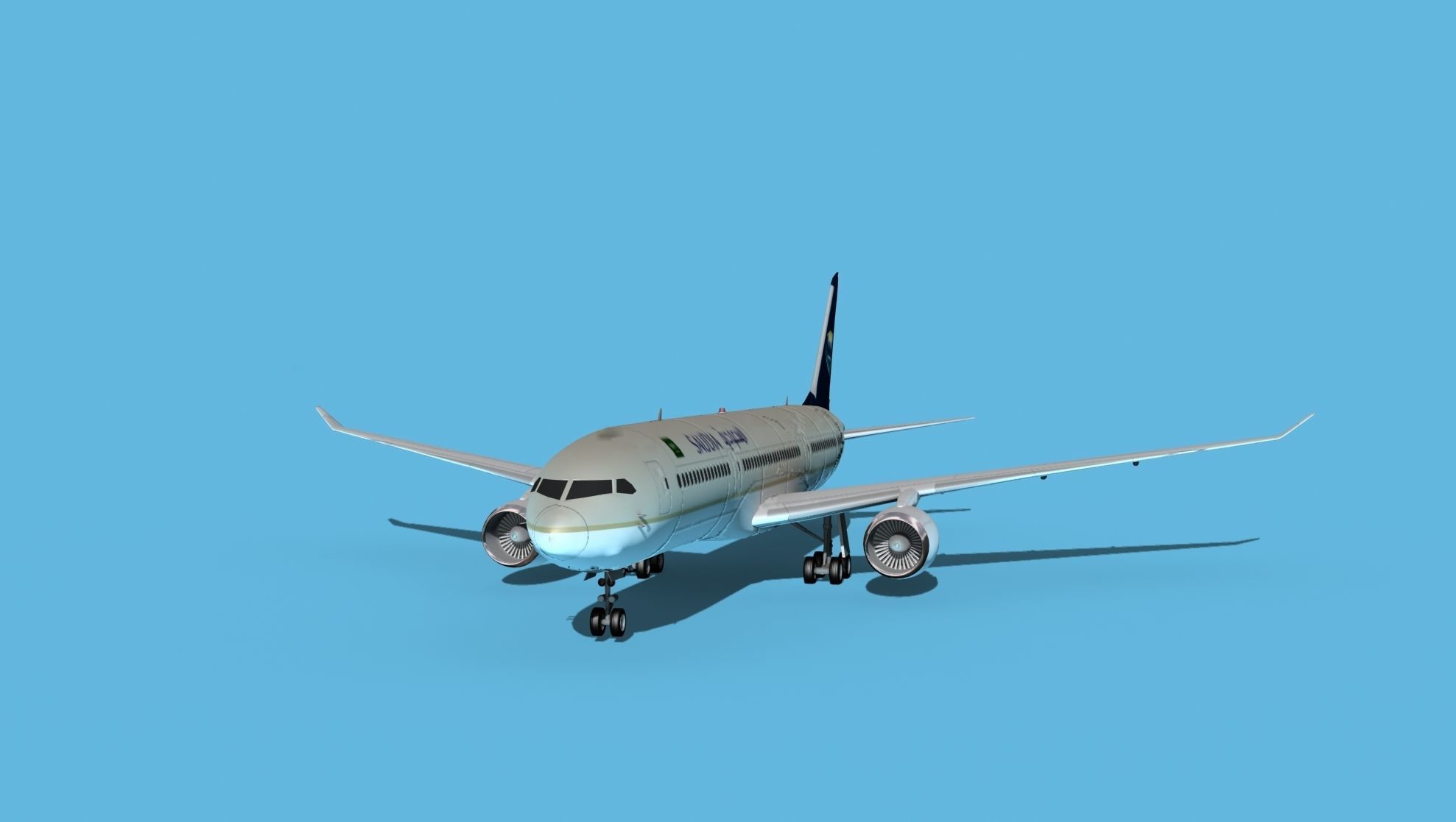 Boeing 787-9 Saudi 3D model_1