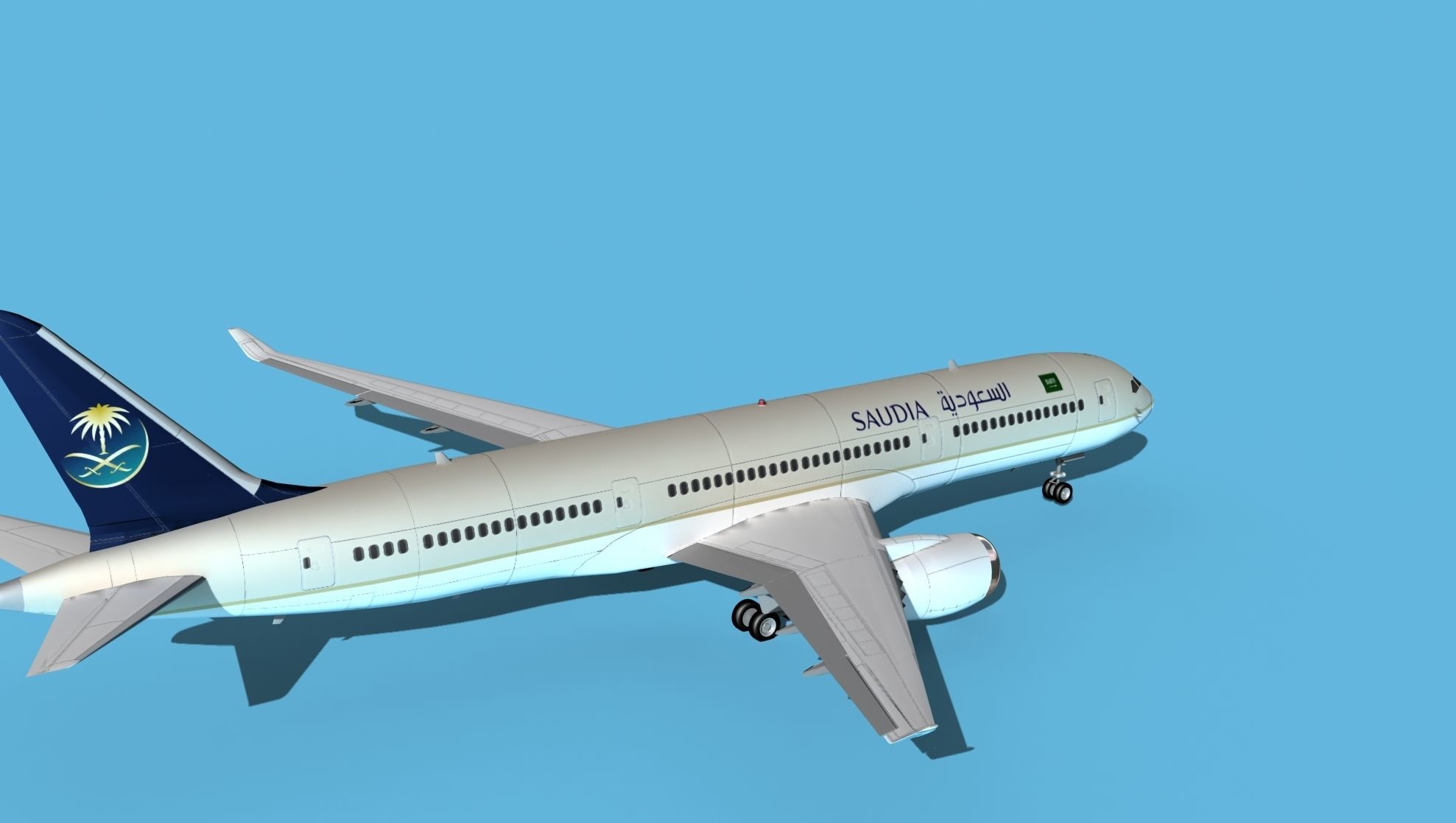 Boeing 787-9 Saudi 3D model_5