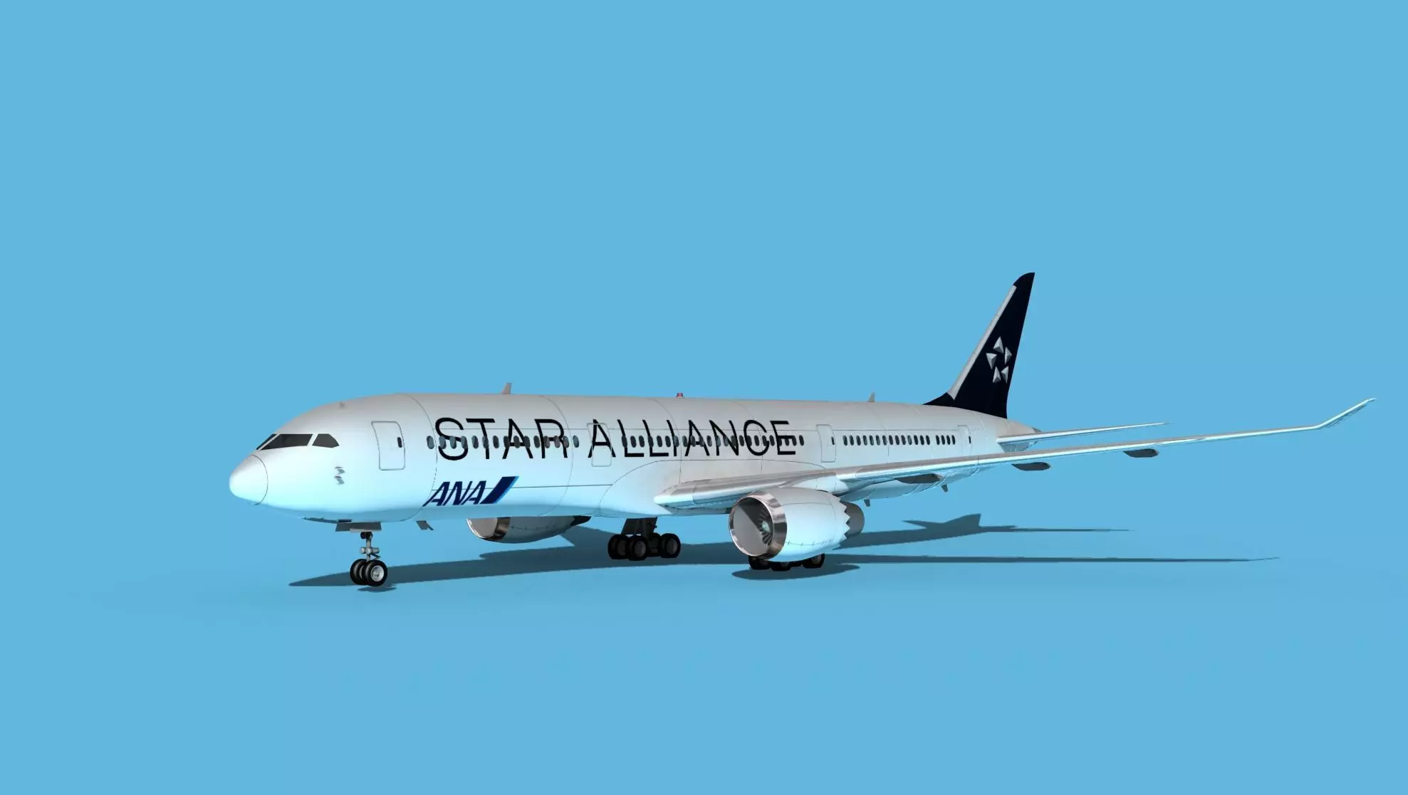 Boeing 787-9 Star Alliance 3D model