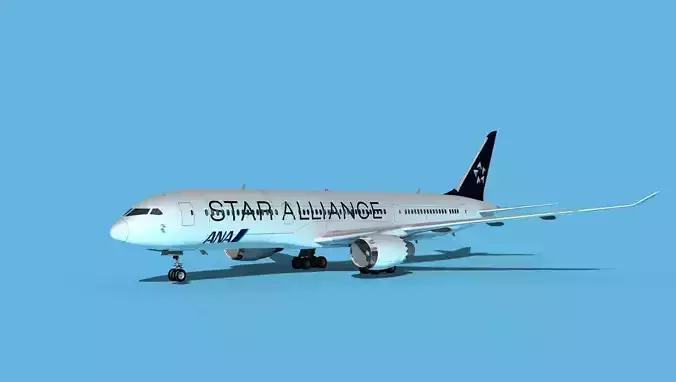 Boeing 787-9 Star Alliance 3D model