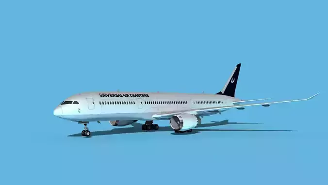 Boeing 787-9 Universal Air Express 3D model Boeing 787-9 Universal Air Express 3D model