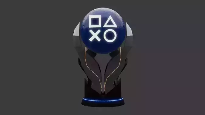 Low Poly Playstation Platinum Trophy