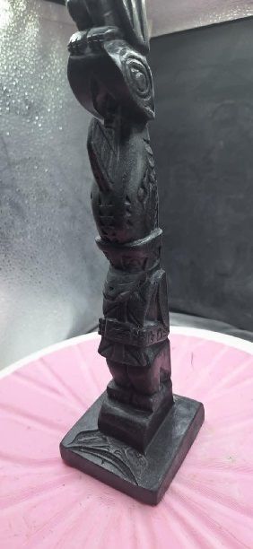 totem pole ORCA WOLF EAGLE statue decoration 3D print model_7