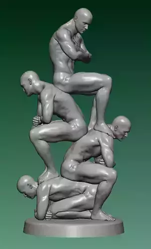 Human ladder - 4 mans- 3D printing Model