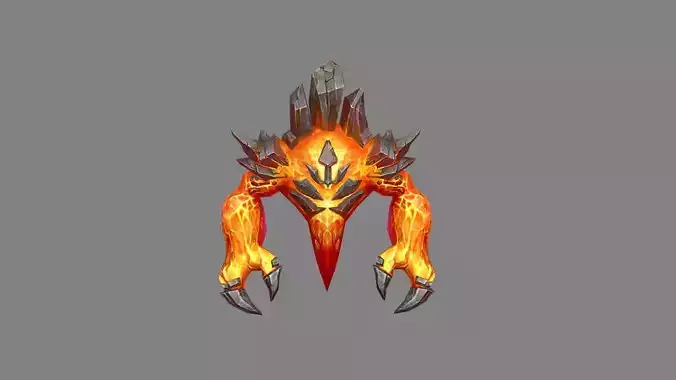 Cartoon Balrog - stone monster - rock devil 