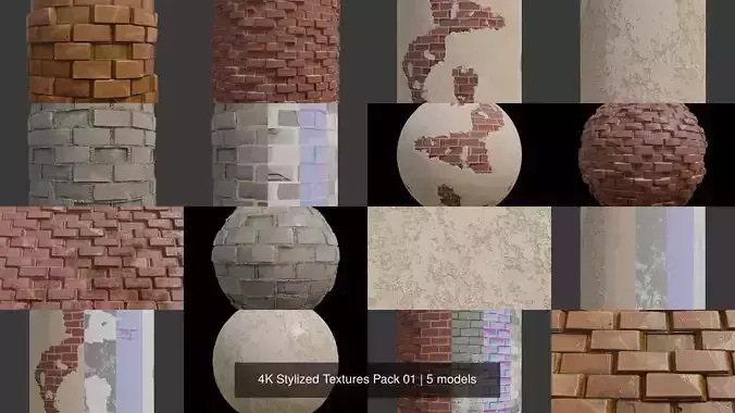 4K Stylized Textures Pack 01