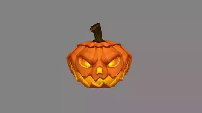 Cartoon pumpkin lantern - dark