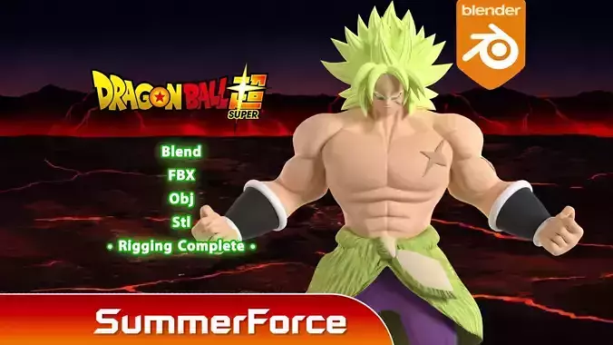 Broly Legendary Super Saiyan - Dragonball Super 3D model