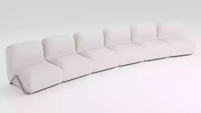 Sofa in light colors with a modular system in a minimalist style