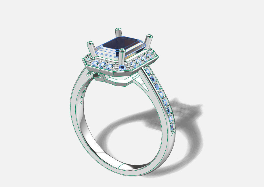 Fashion ring 3D print model_3