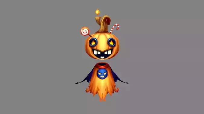 Cartoon pumpkin monster