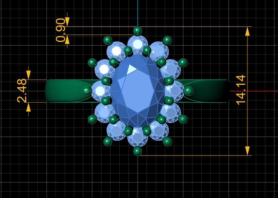 Fashion ring 3D print model_17