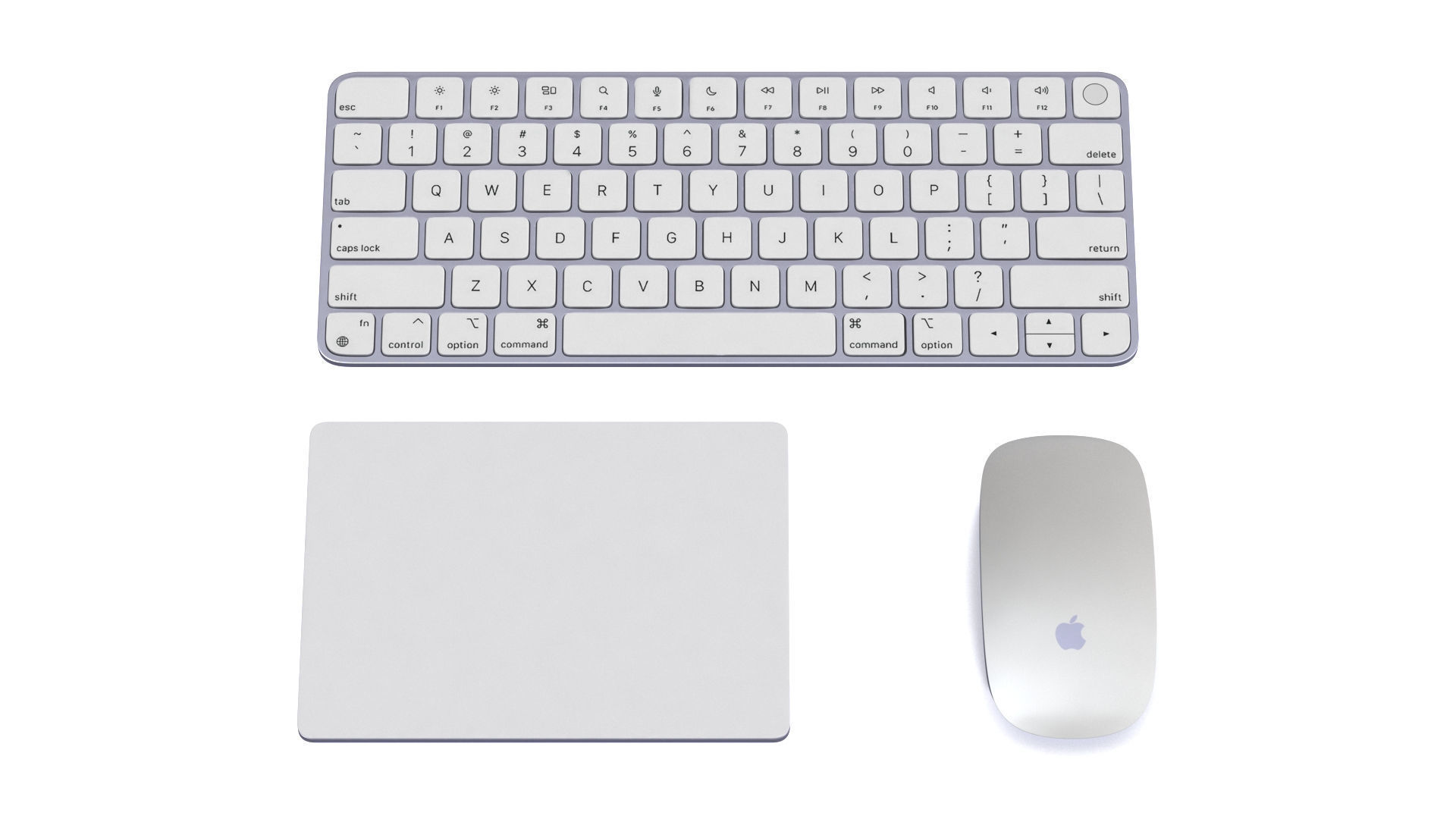 3D model Apple iMac 24 inch 2023 Purple with Keyboard-Mouse