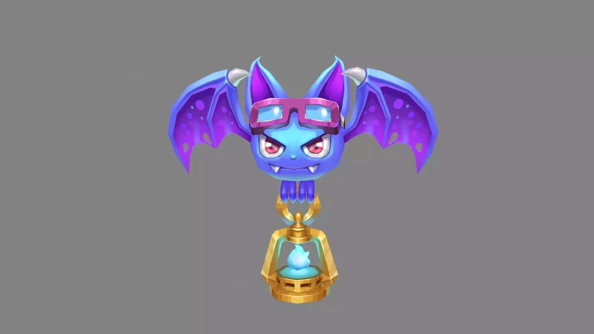 Cartoon vampire Bat devil  Low-poly 3D model_0