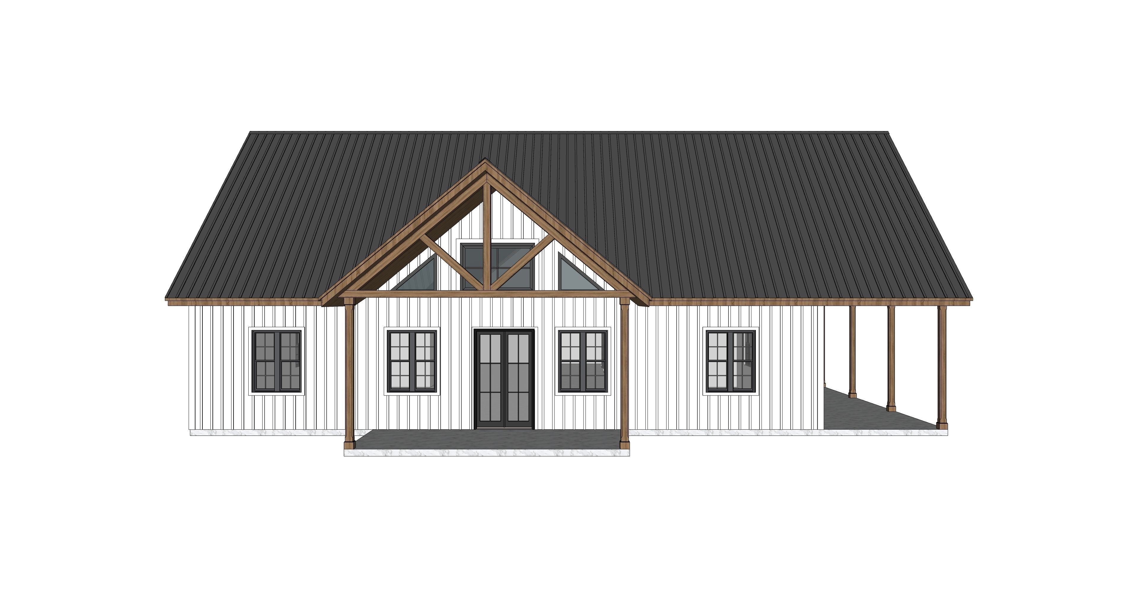Barndominium House 025 -Archimple LLC 3D model_4