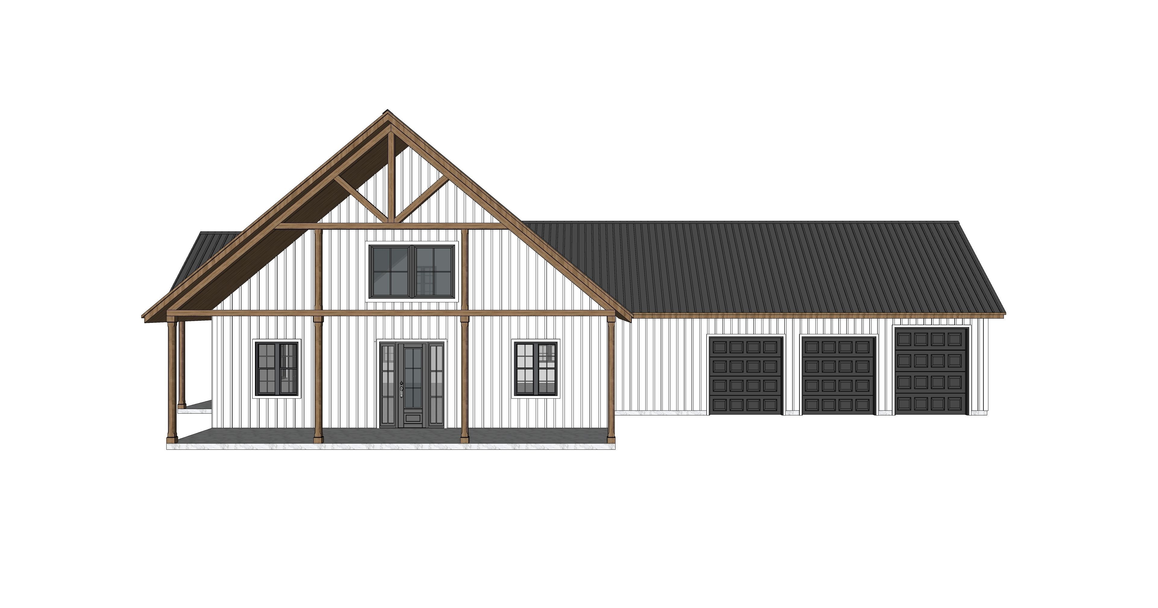Barndominium House 025 -Archimple LLC 3D model_3