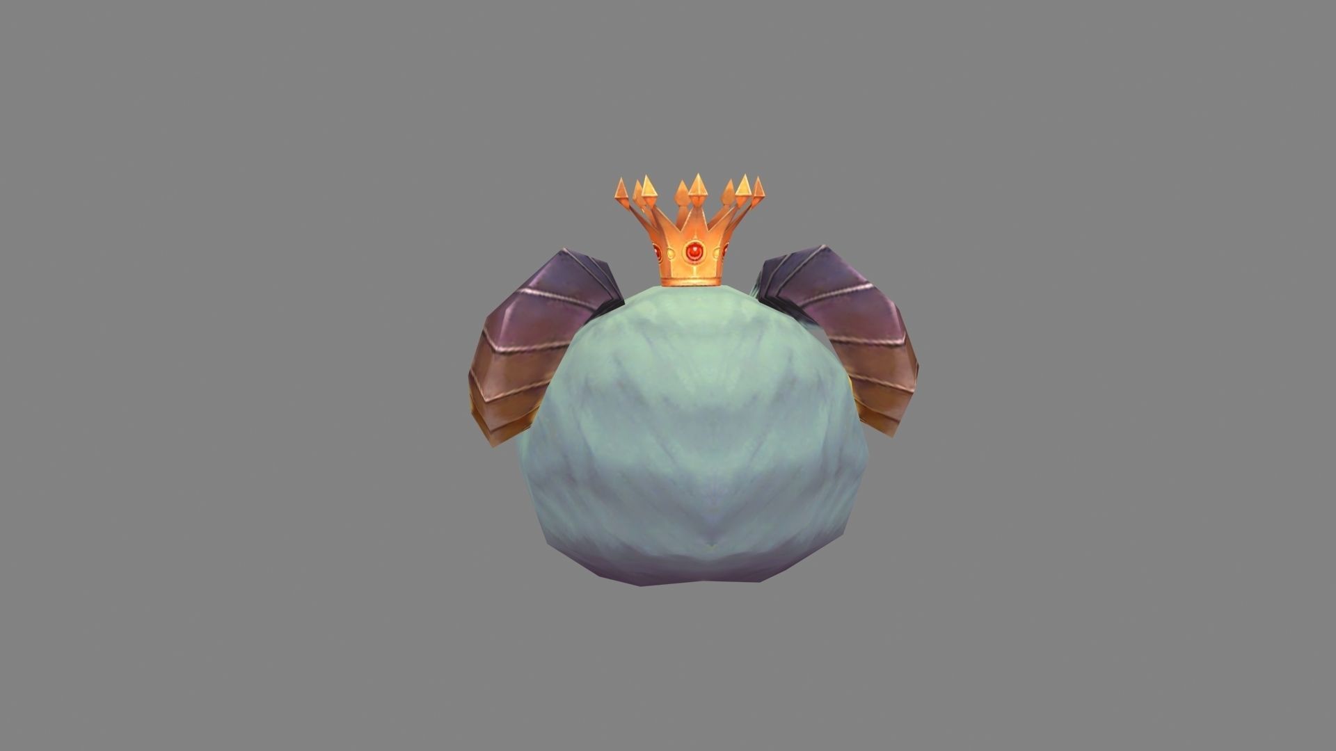 Shofar Demon King - Hairy monster  Low-poly 3D model_2