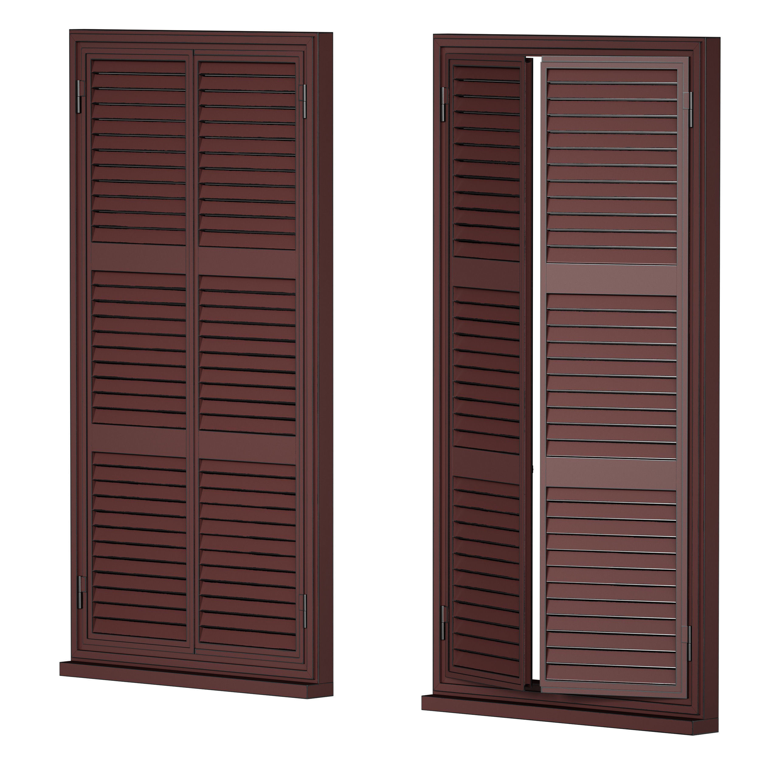Metal shutters and blinds 3D model_3