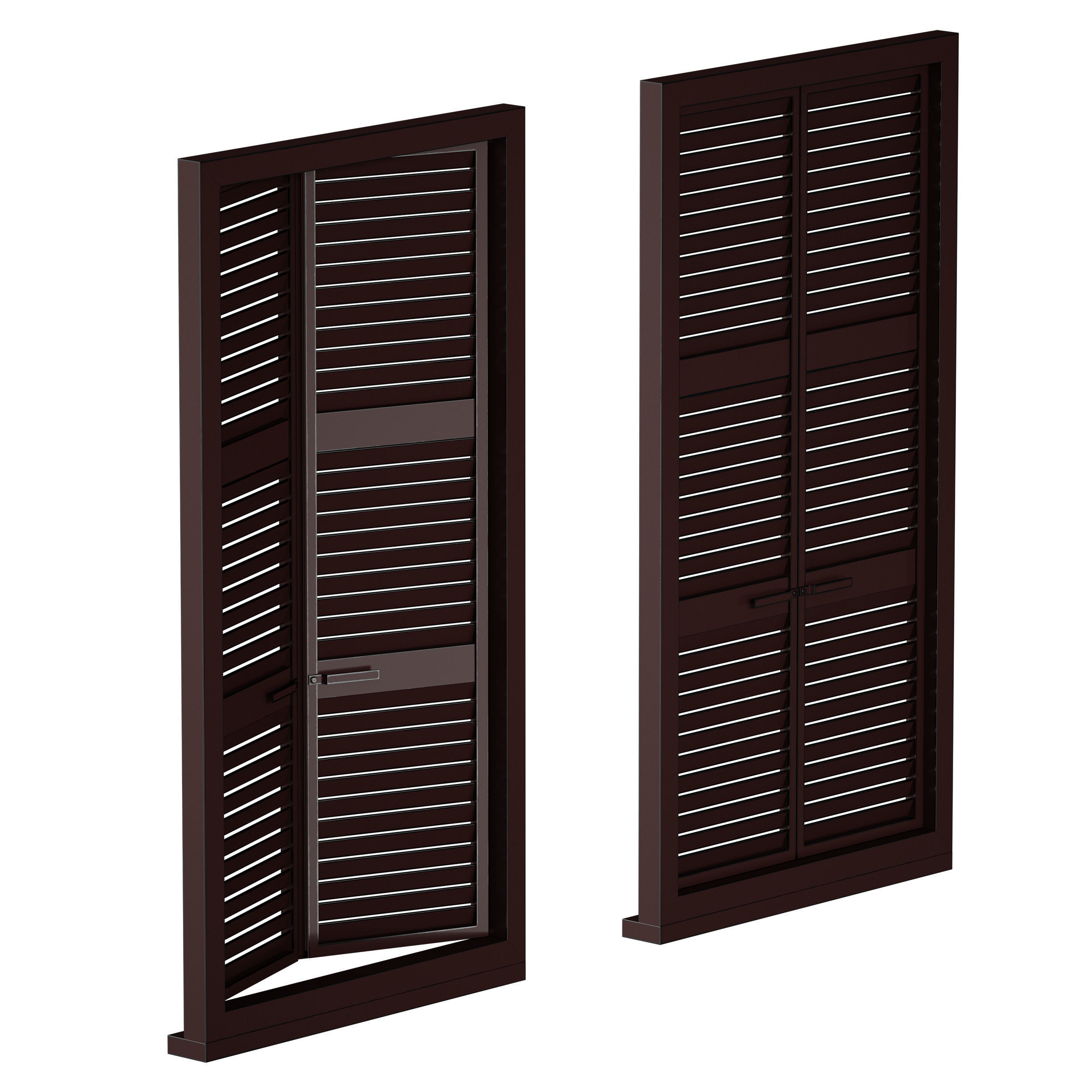 Metal shutters and blinds 3D model_4