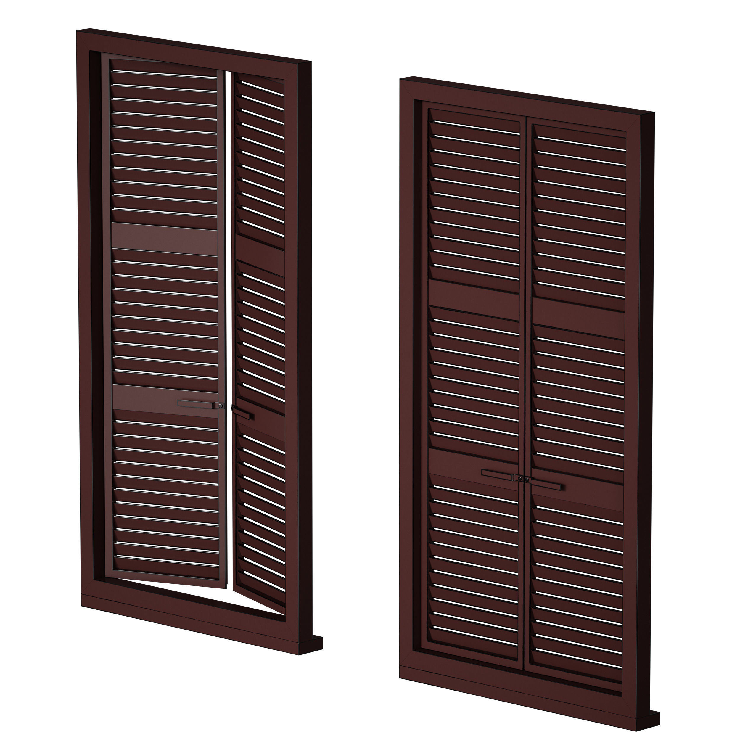 Metal shutters and blinds 3D model_5