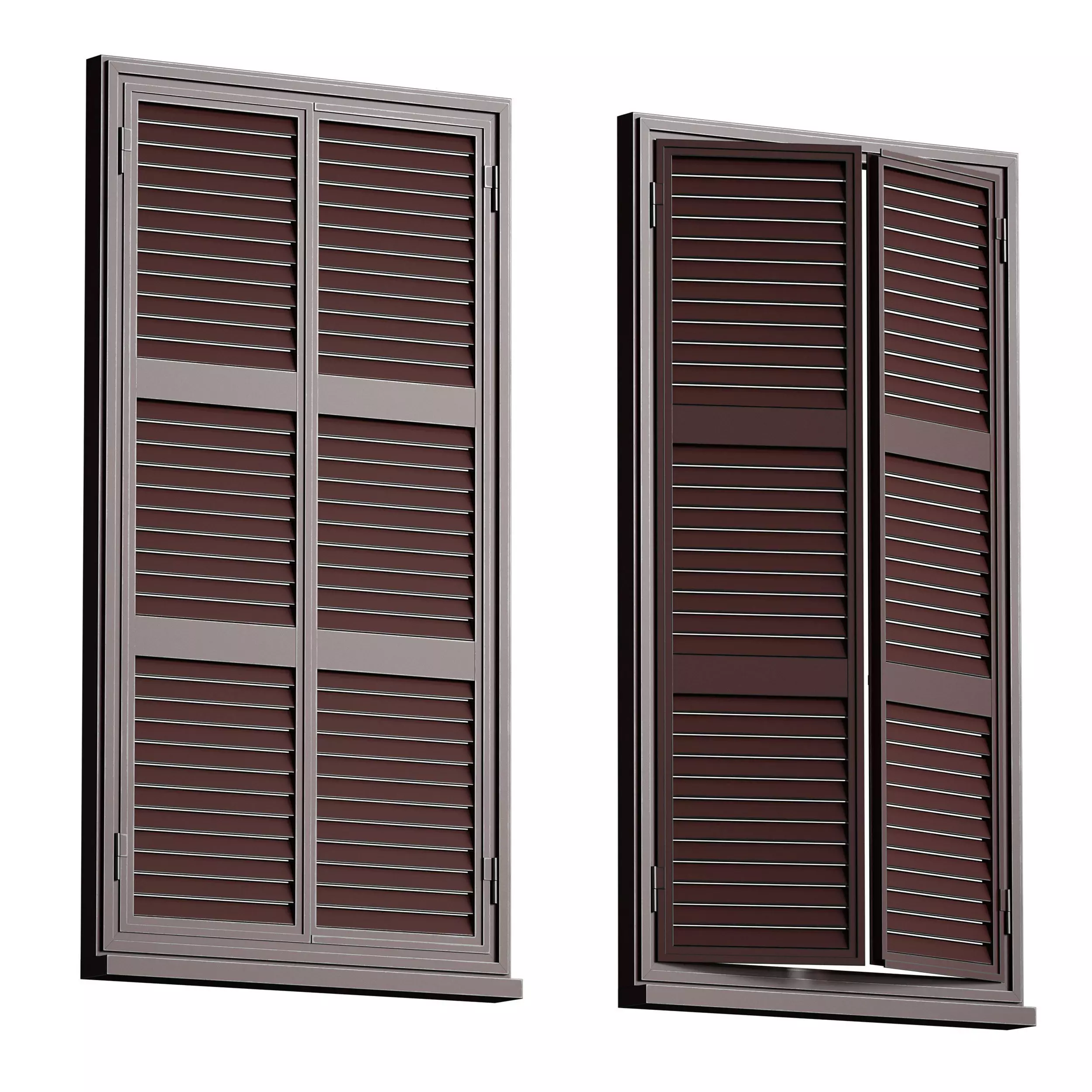Metal shutters and blinds 3D model_0