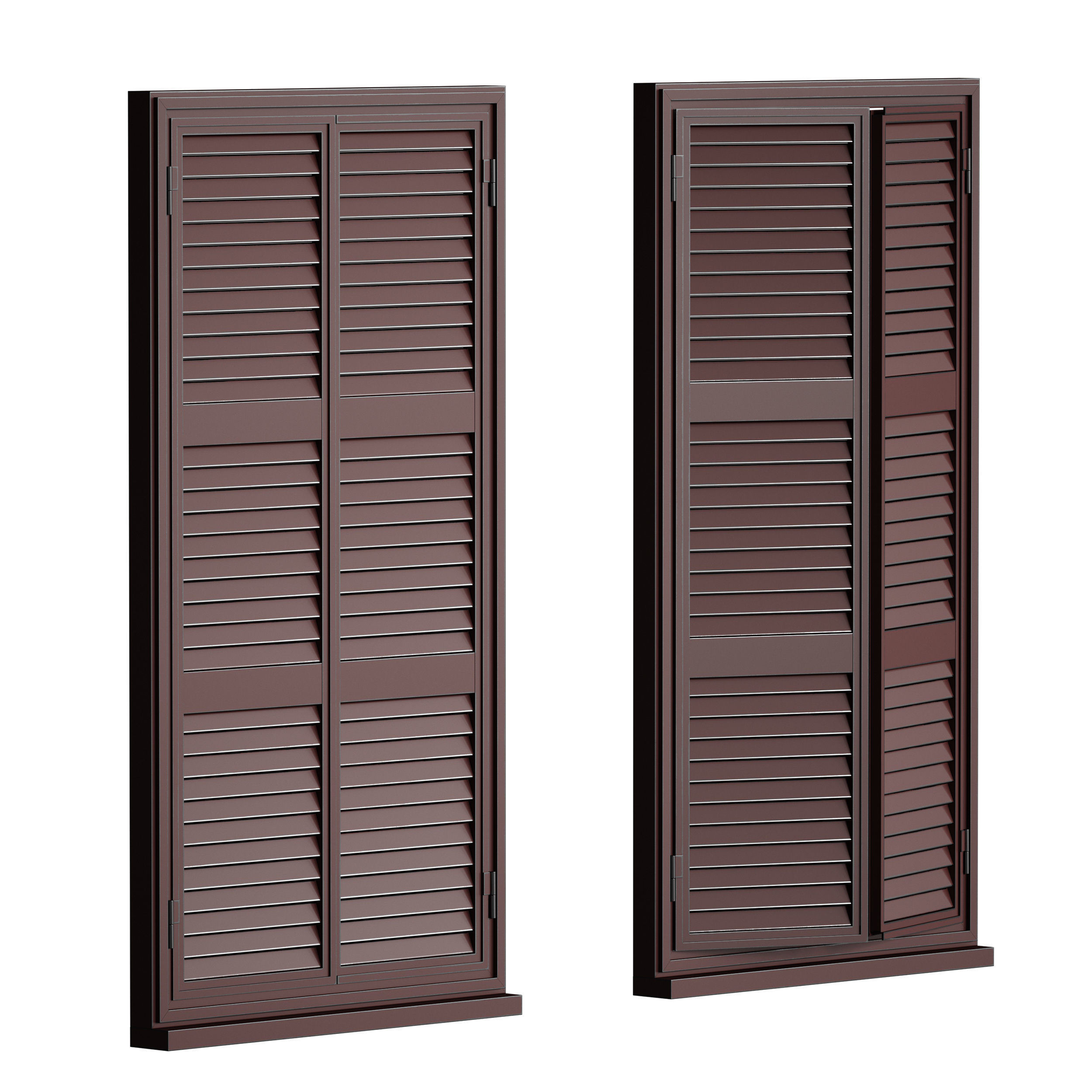 Metal shutters and blinds 3D model_2