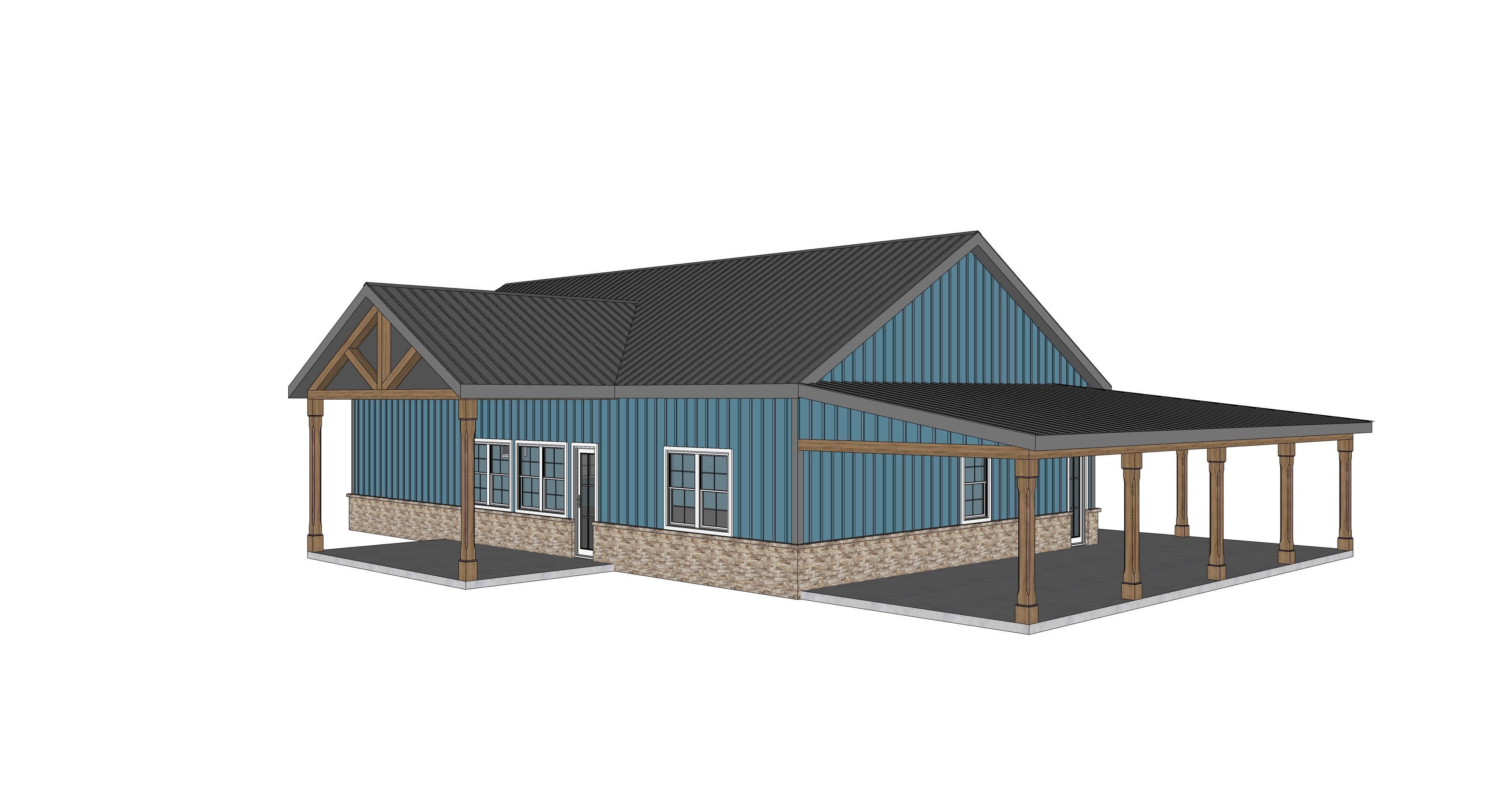 Barndominium House 028 -Archimple LLC 3D model_1