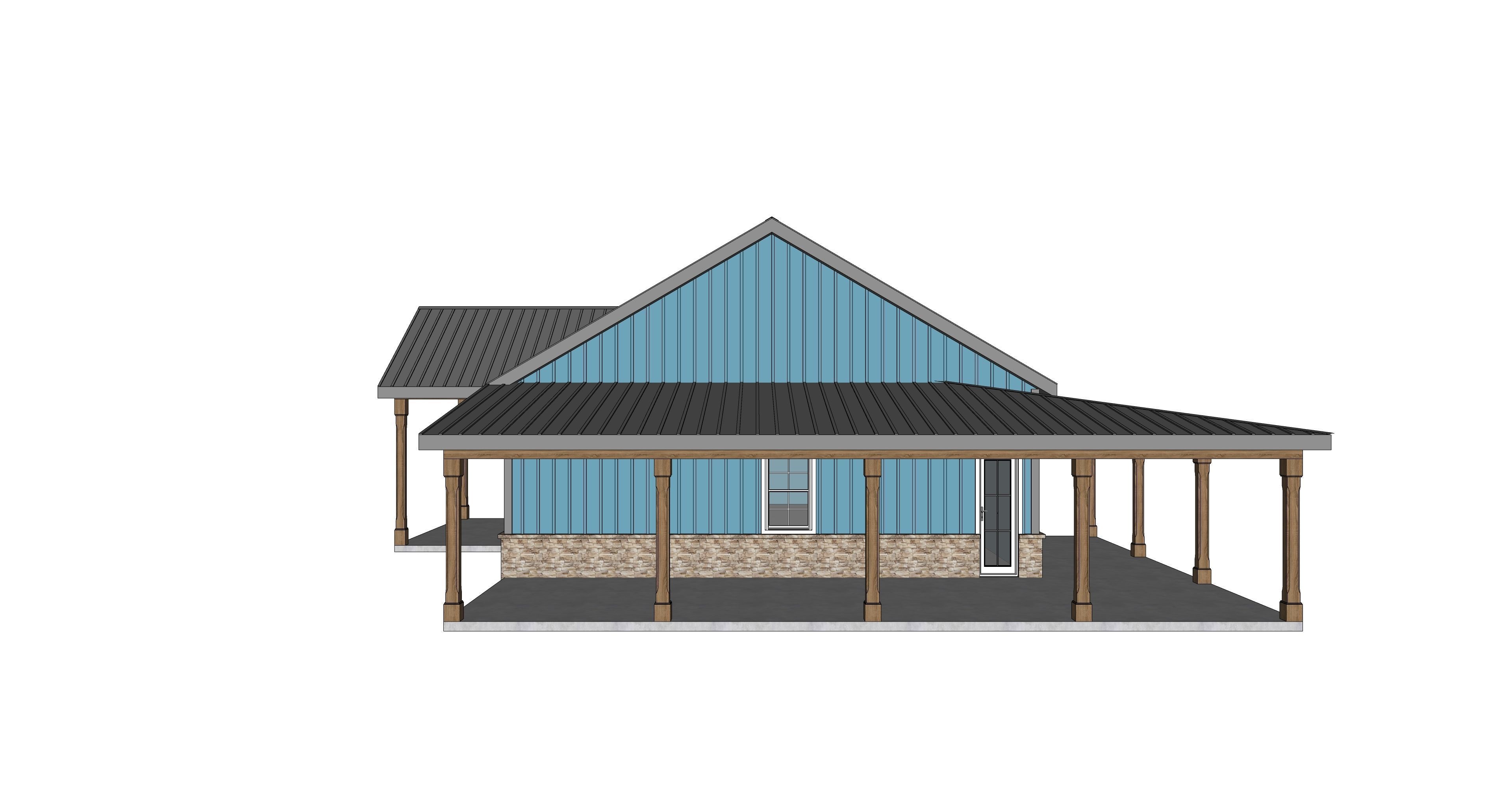 Barndominium House 028 -Archimple LLC 3D model_2