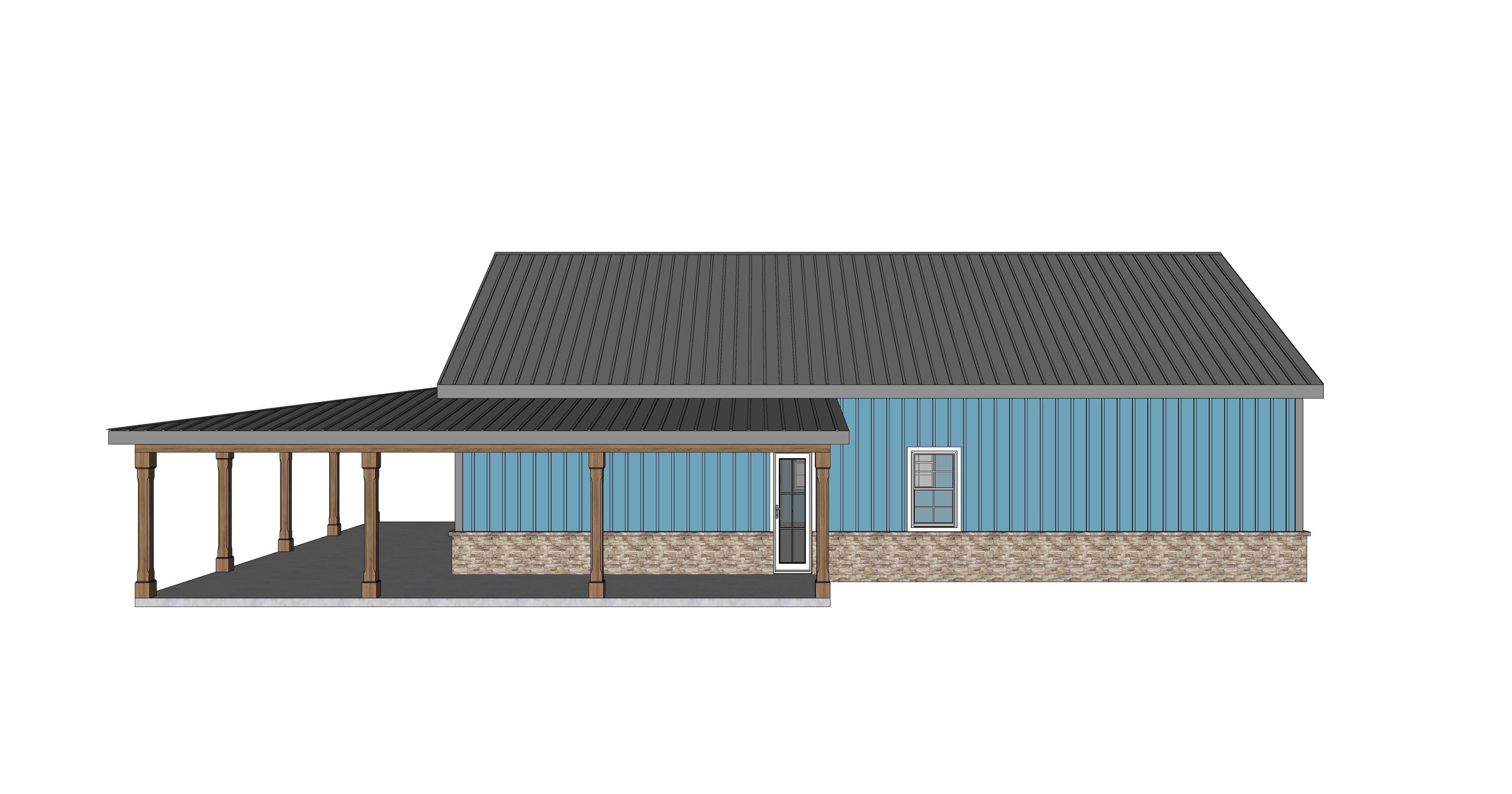 Barndominium House 028 -Archimple LLC 3D model_4
