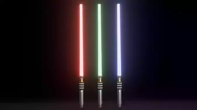 3D lightsaber lowpoly