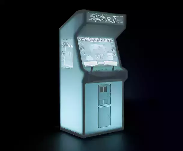 Street Fighter II Arcade Cabinet with Lithophane