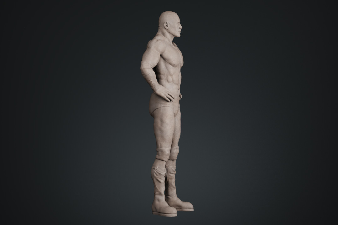 Dwayne Johnson The Rock 3D print model_3