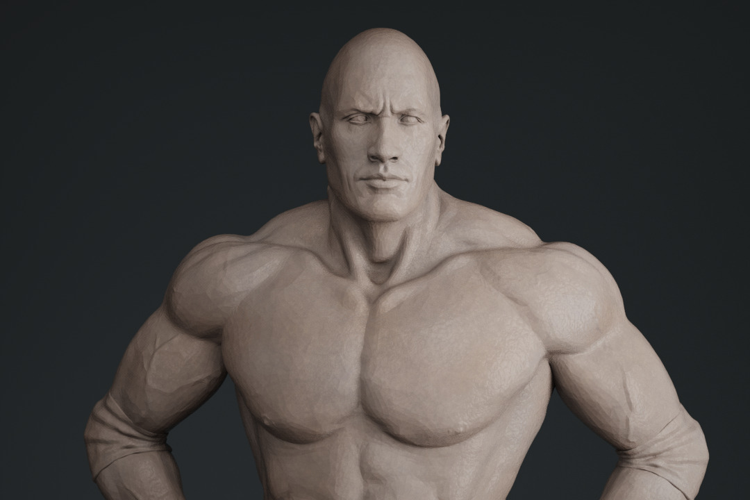 Dwayne Johnson The Rock 3D print model_8