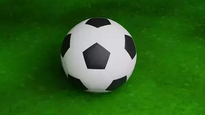 Football 3d Model Low-poly 3D model