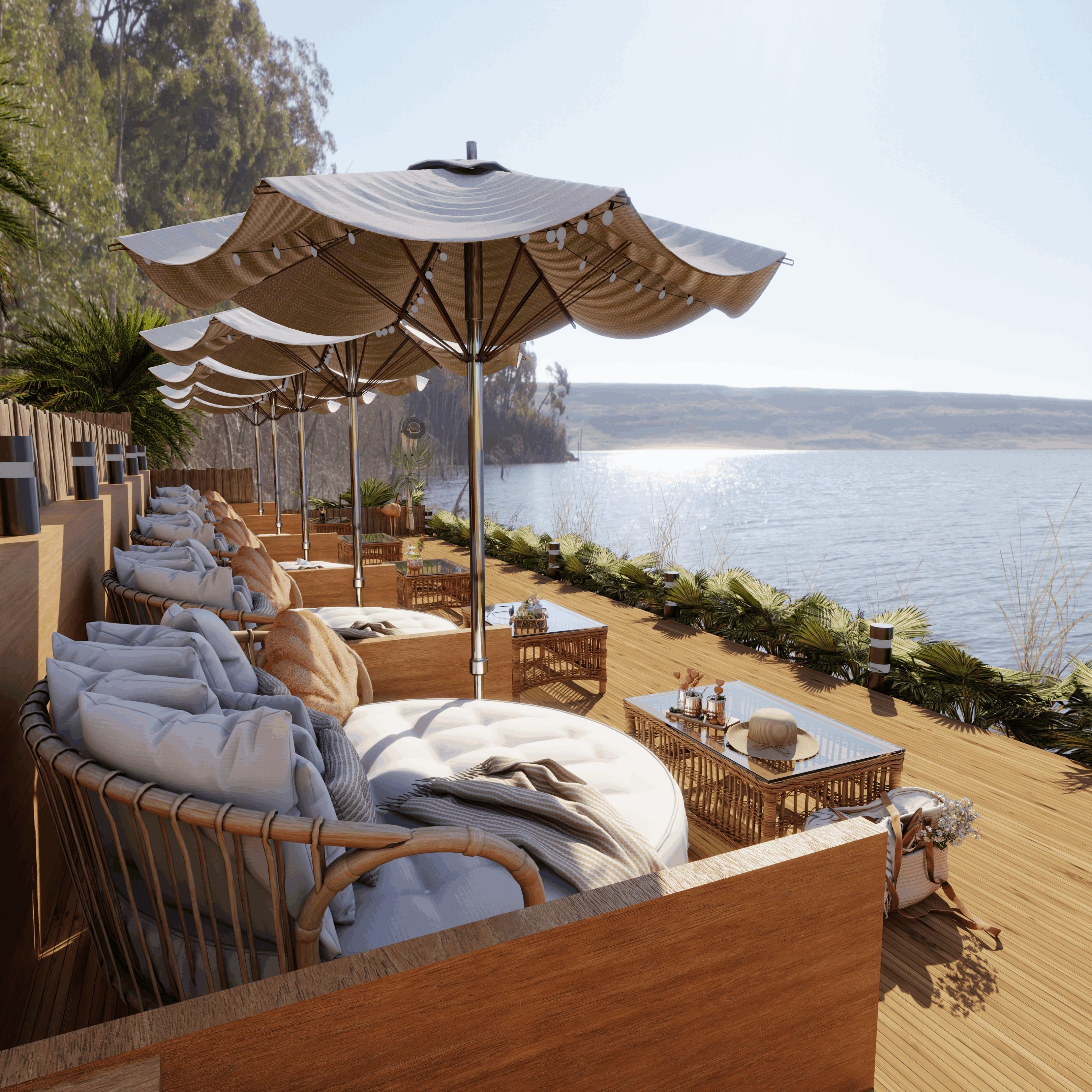 A Summer Place To Relax Blender Scene - DAY 3D model_1