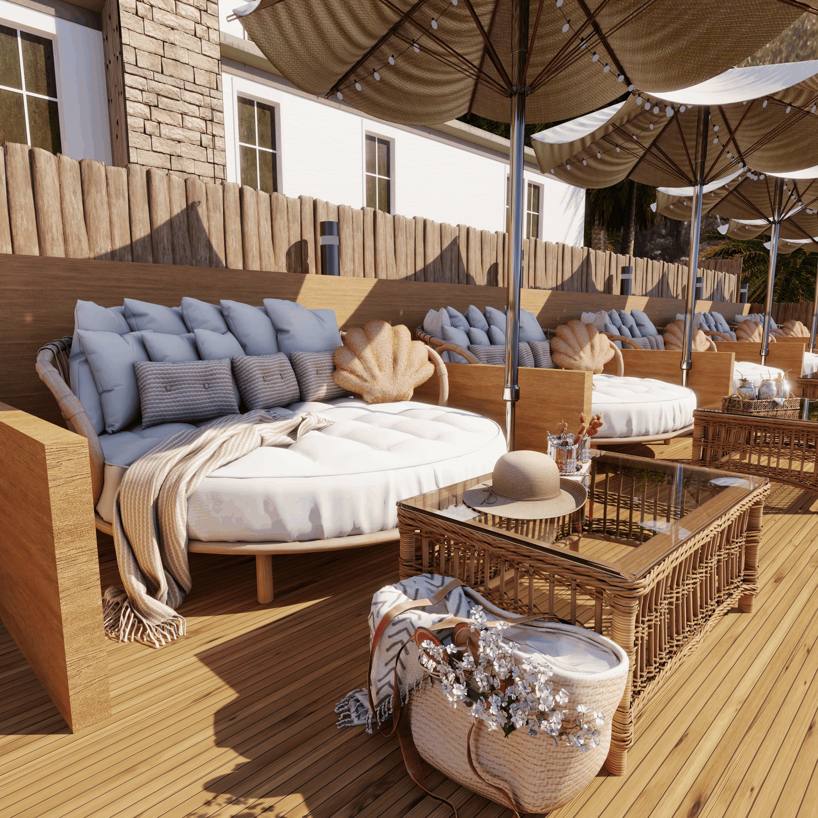 A Summer Place To Relax Blender Scene - DAY 3D model_2