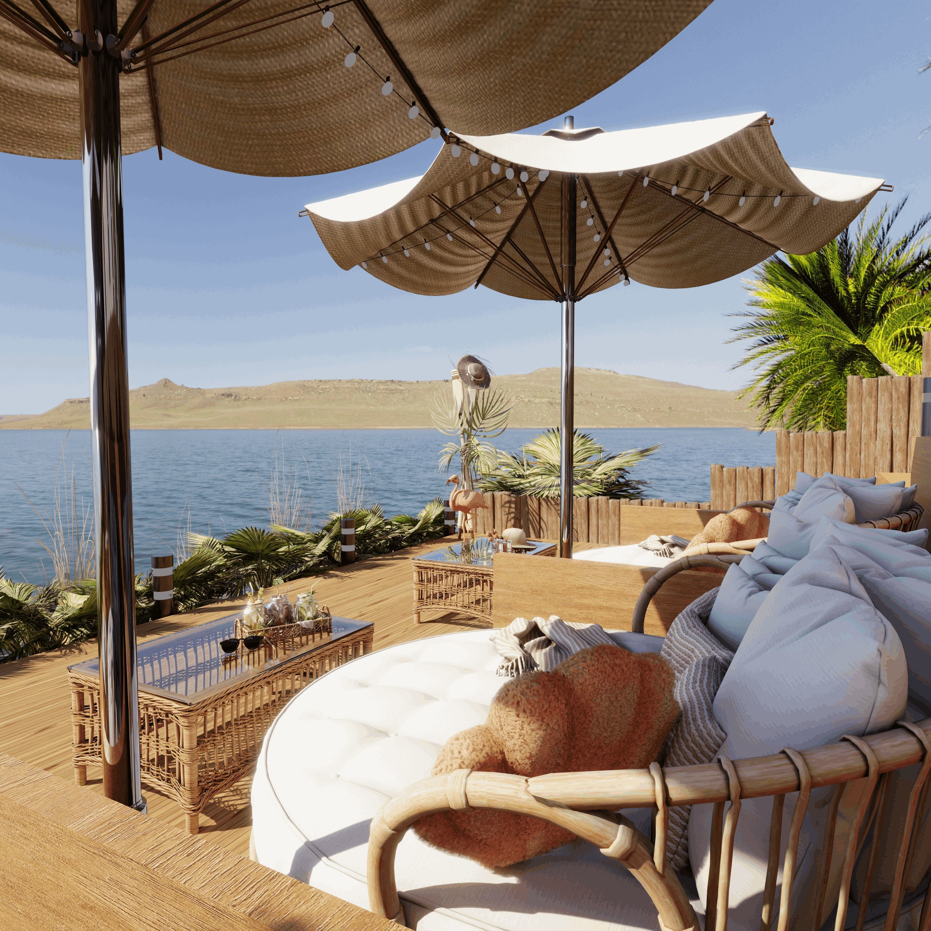 A Summer Place To Relax Blender Scene - DAY 3D model_3