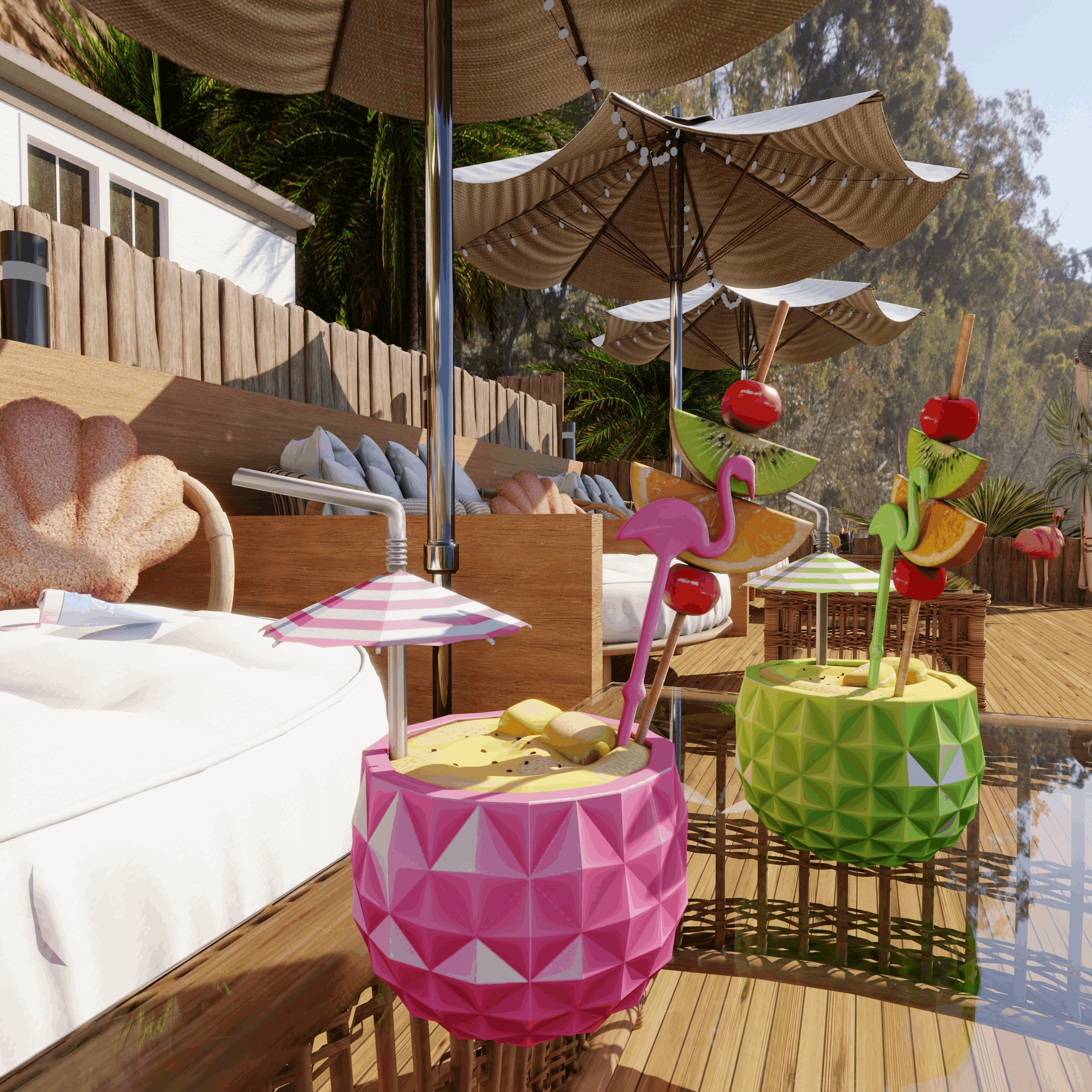 A Summer Place To Relax Blender Scene - DAY 3D model_4