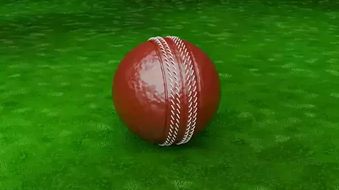 Test Cricket Ball 3d Model
