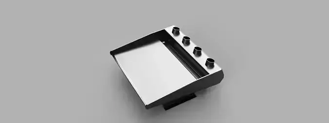 Aluminum Bait Board DIY 4 rod holder 600mm 3D model