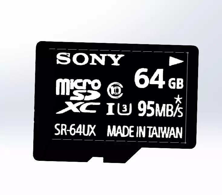 sony SD card 3D model_0