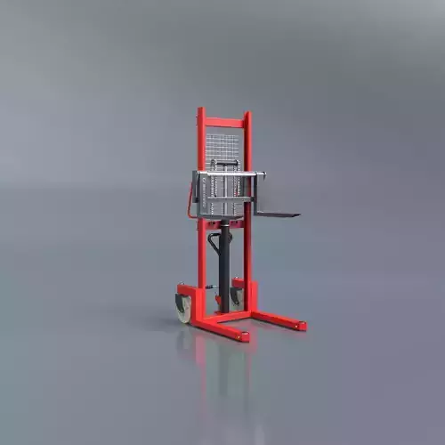 Manual hydraulic forklift includes motion simulation animation 3D model